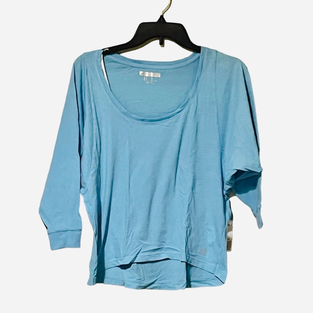 Forever 21 Active Basic Dolman Light Blue Long Sleeve Tee
